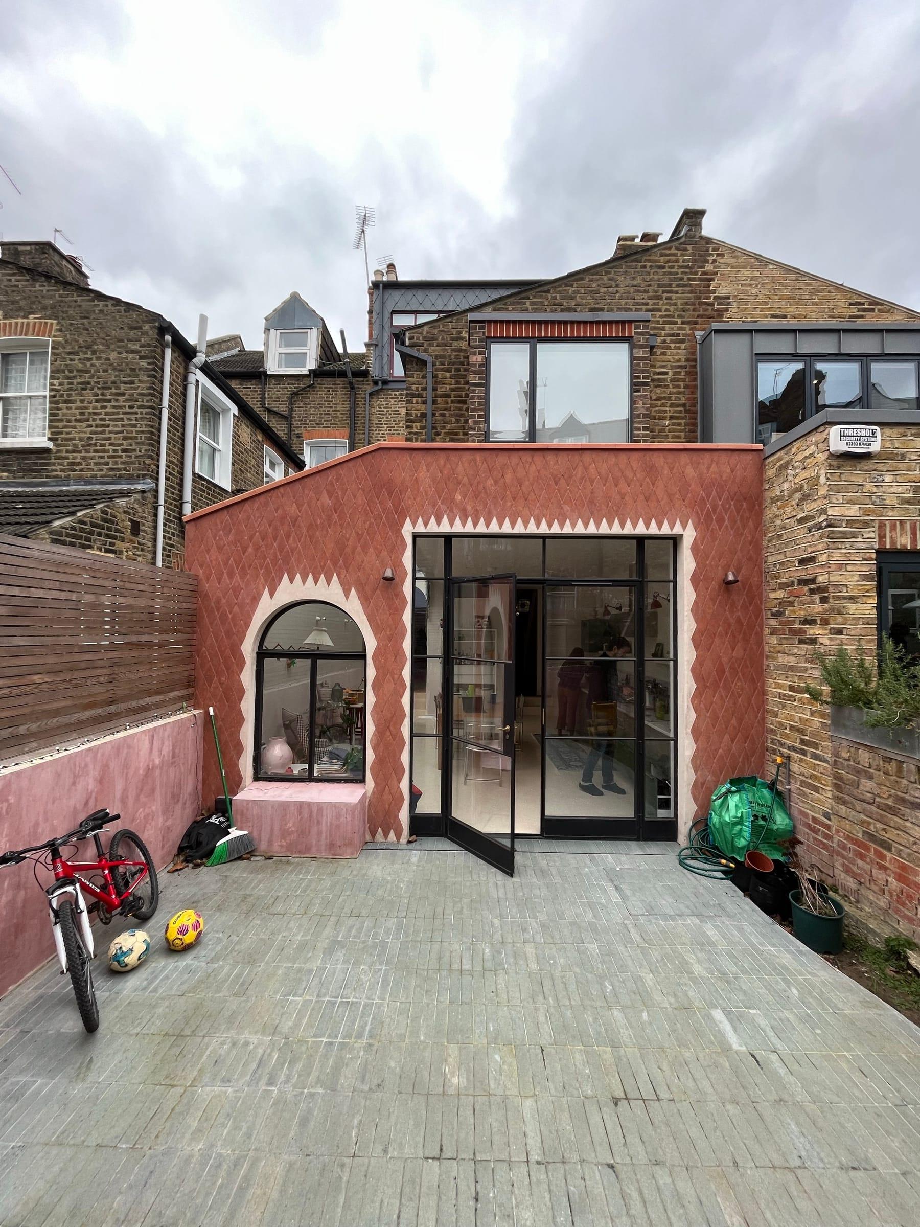 Rear extension and dormer seen from the garden, with the loft glazing above — Fieldway Crescent, Norbury SW16